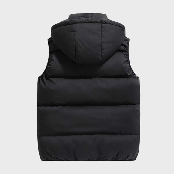 Black Mens Puffer Vest - Picture 2 of 5